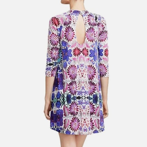 Free People Psychedelic Floral Dress SP Boho Festival Party Rave Art Fun Vibes - Picture 2 of 13